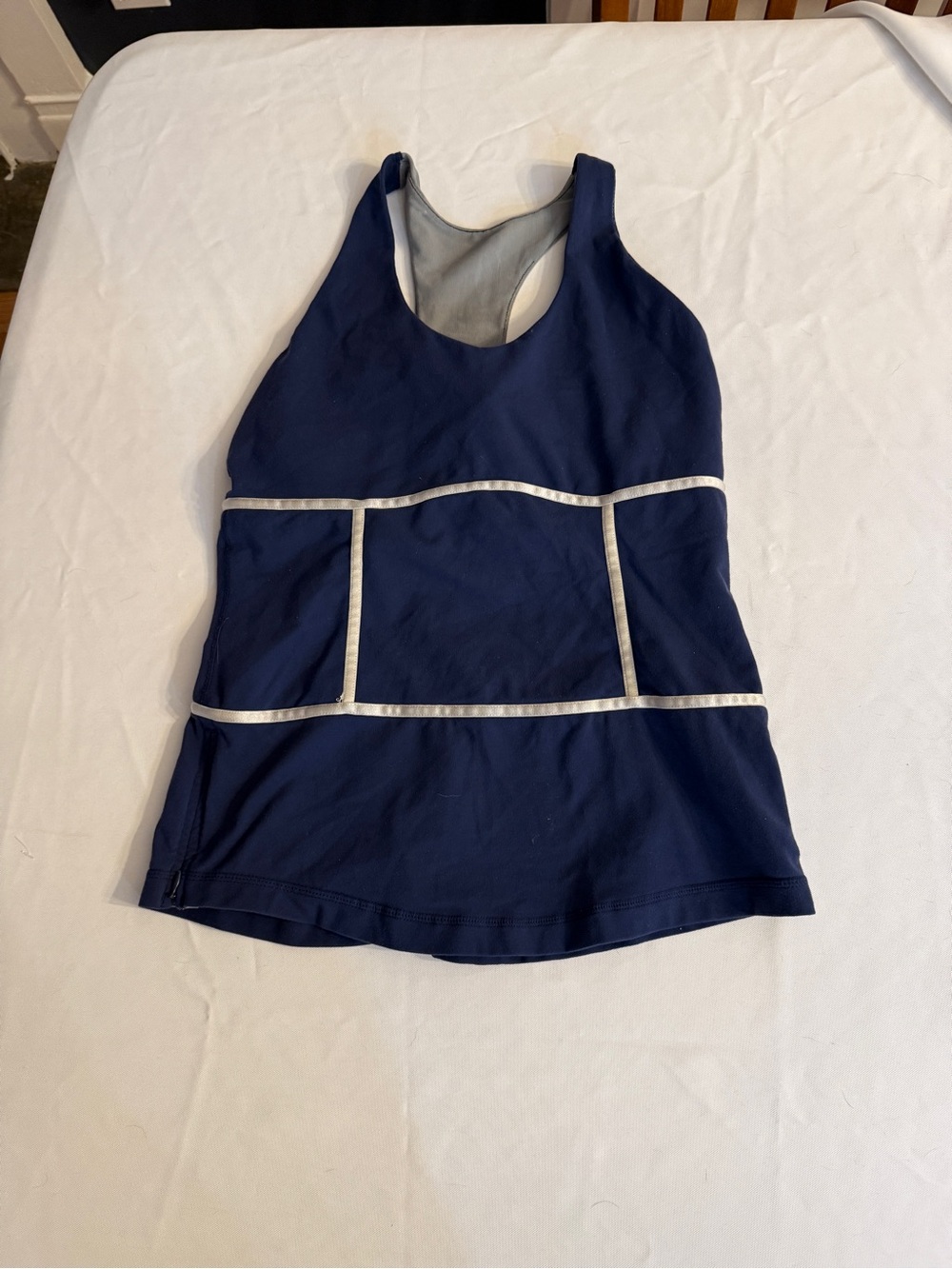 lululemon athletica Navy Tank Top with Silver Trim